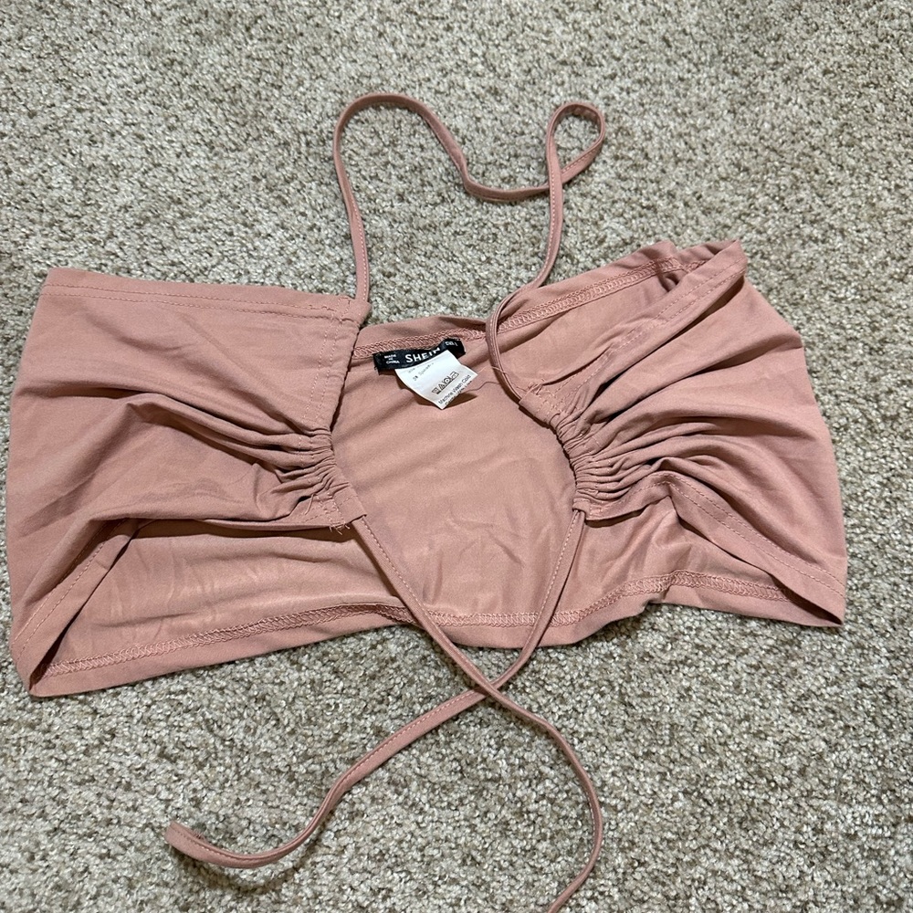 Crossover halter top